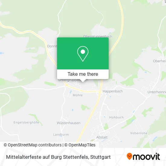 Карта Mittelalterfeste auf Burg Stettenfels