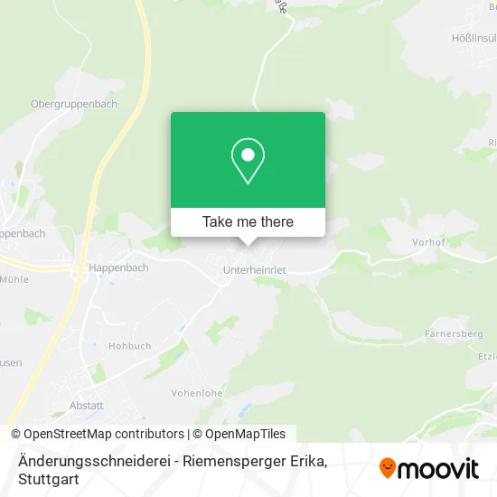 Карта Änderungsschneiderei - Riemensperger Erika