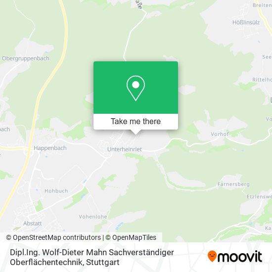 Dipl.Ing. Wolf-Dieter Mahn Sachverständiger Oberflächentechnik map