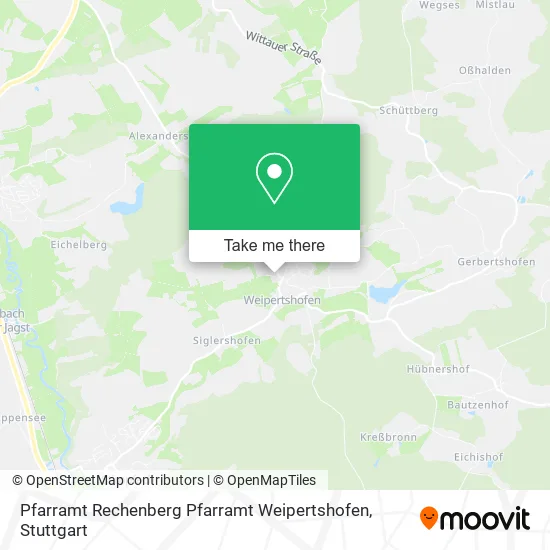 Карта Pfarramt Rechenberg Pfarramt Weipertshofen