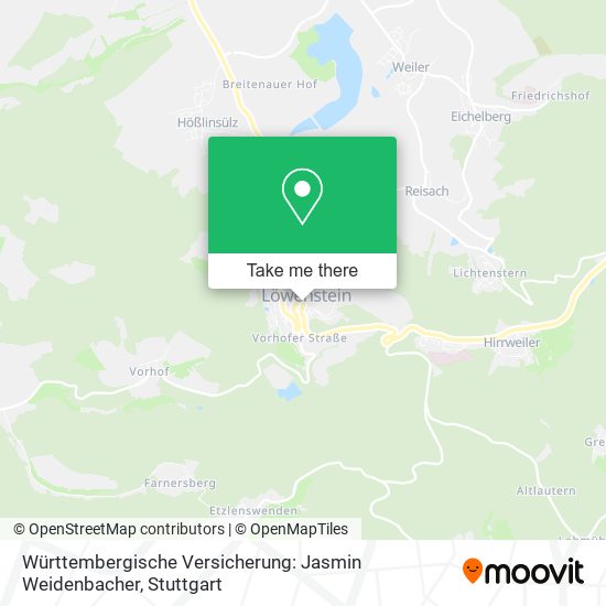 Württembergische Versicherung: Jasmin Weidenbacher map