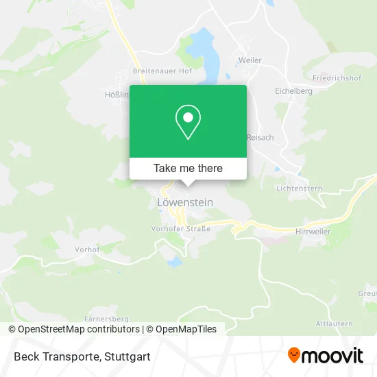 Карта Beck Transporte