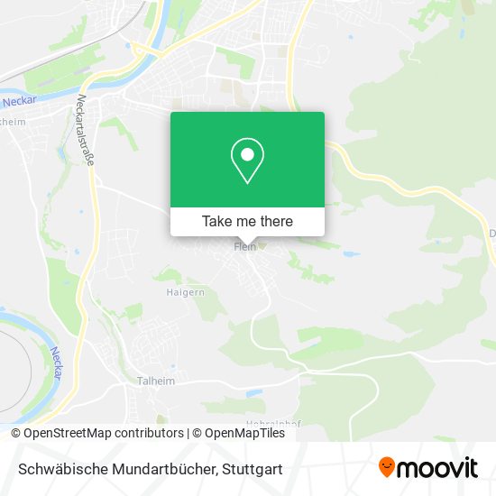Schwäbische Mundartbücher map