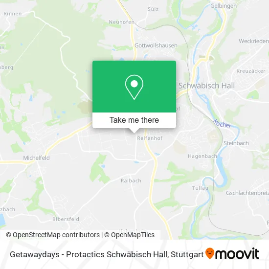 Карта Getawaydays - Protactics Schwäbisch Hall