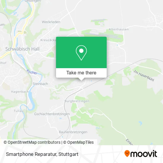 Smartphone Reparatur map
