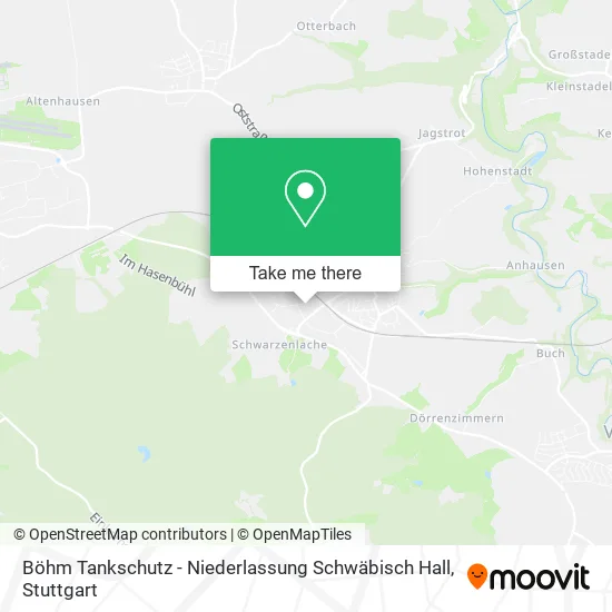 Карта Böhm Tankschutz - Niederlassung Schwäbisch Hall