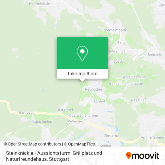 Карта Steinknickle - Aussichtsturm, Grillplatz und Naturfreundehaus