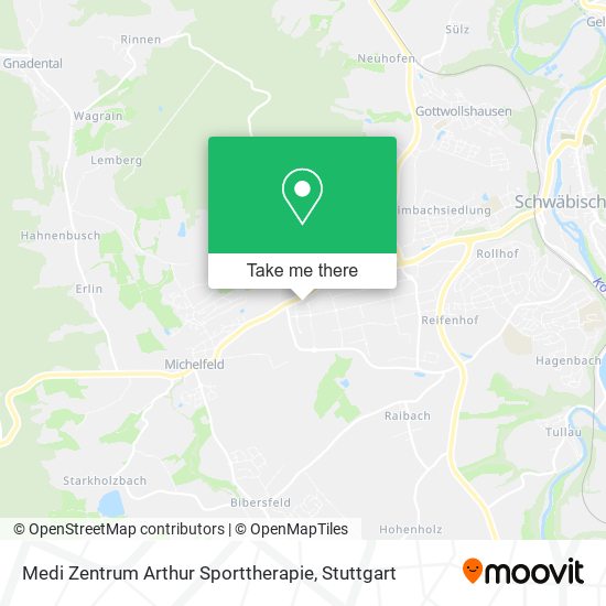 Medi Zentrum Arthur Sporttherapie map