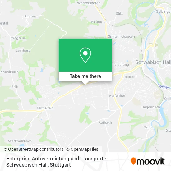 Карта Enterprise Autovermietung und Transporter - Schwaebisch Hall