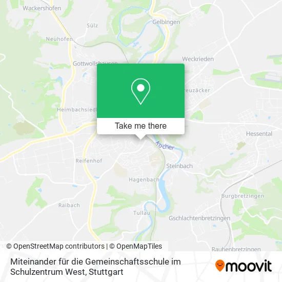 Карта Miteinander für die Gemeinschaftsschule im Schulzentrum West