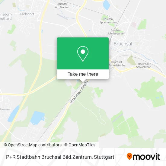 Карта P+R Stadtbahn Bruchsal Bild.Zentrum