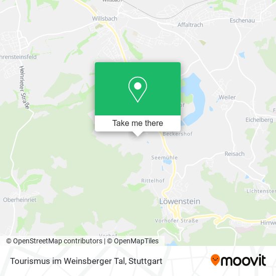 Карта Tourismus im Weinsberger Tal