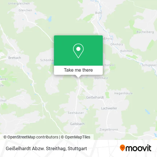 Карта Geißelhardt Abzw. Streithag