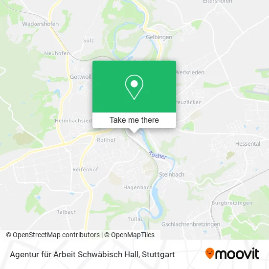 Карта Agentur für Arbeit Schwäbisch Hall