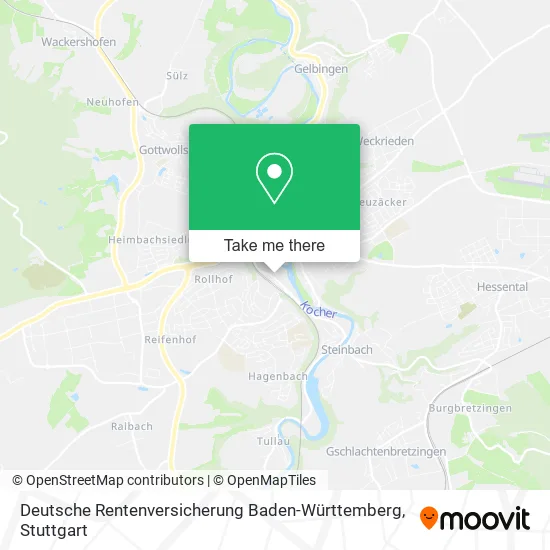 Deutsche Rentenversicherung Baden-Württemberg map