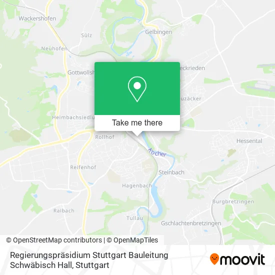 Карта Regierungspräsidium Stuttgart Bauleitung Schwäbisch Hall