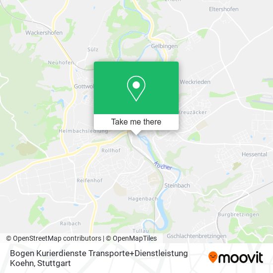 Bogen Kurierdienste Transporte+Dienstleistung Koehn map