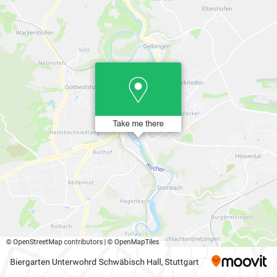 Карта Biergarten Unterwohrd Schwäbisch Hall