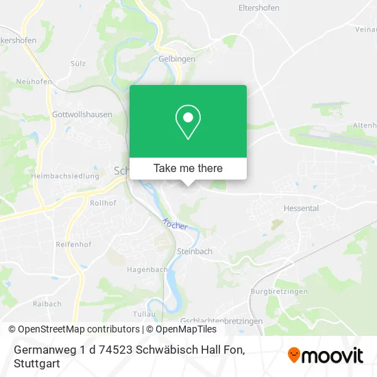 Карта Germanweg 1 d 74523 Schwäbisch Hall Fon