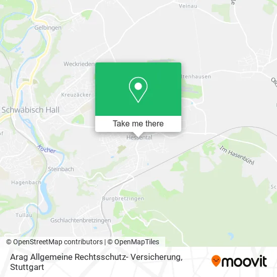 Карта Arag Allgemeine Rechtsschutz- Versicherung