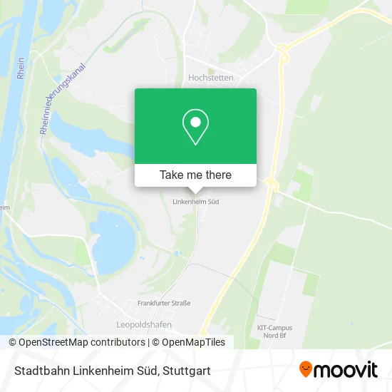 Карта Stadtbahn Linkenheim Süd