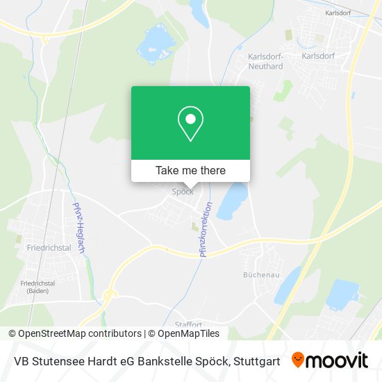 VB Stutensee Hardt eG Bankstelle Spöck map