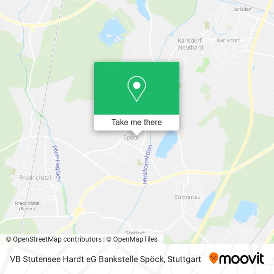 Карта VB Stutensee Hardt eG Bankstelle Spöck