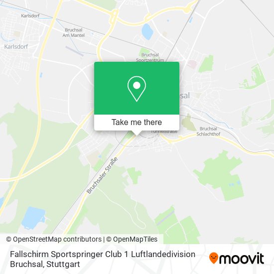 Fallschirm Sportspringer Club 1 Luftlandedivision Bruchsal map