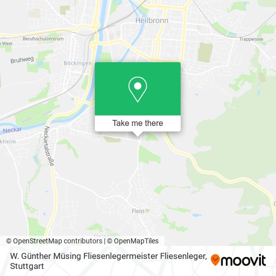 Карта W. Günther Müsing Fliesenlegermeister Fliesenleger