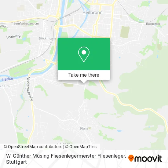 Карта W. Günther Müsing Fliesenlegermeister Fliesenleger
