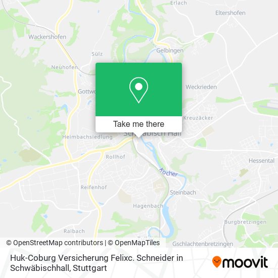 Карта Huk-Coburg Versicherung Felixc. Schneider in Schwäbischhall