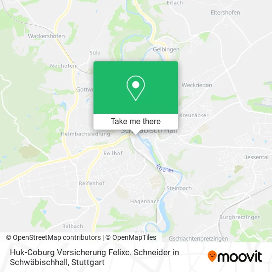 Карта Huk-Coburg Versicherung Felixc. Schneider in Schwäbischhall