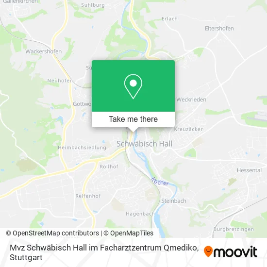 Карта Mvz Schwäbisch Hall im Facharztzentrum Qmediko