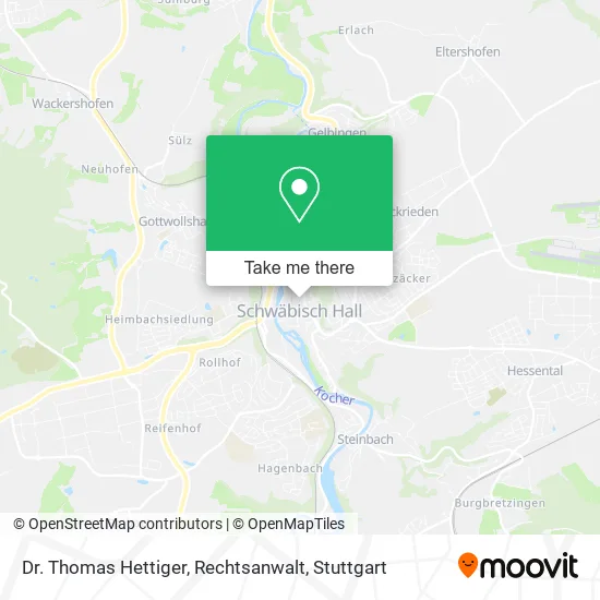 Карта Dr. Thomas Hettiger, Rechtsanwalt