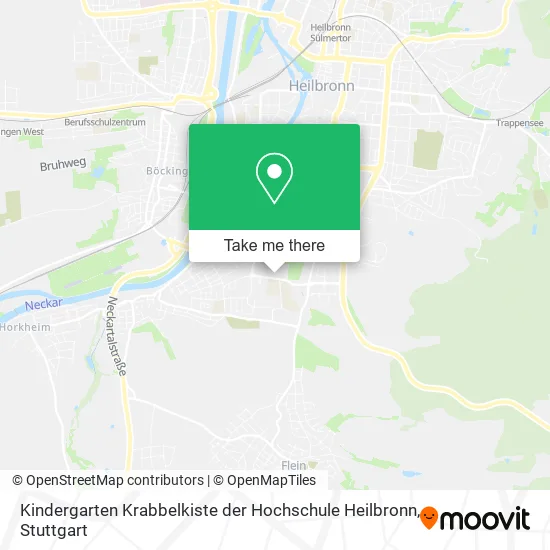 Kindergarten Krabbelkiste der Hochschule Heilbronn map