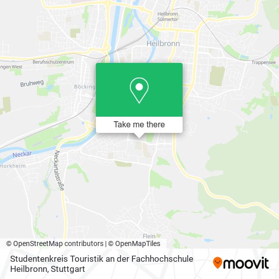 Studentenkreis Touristik an der Fachhochschule Heilbronn map