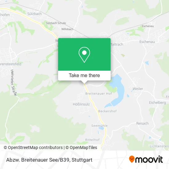 Карта Abzw. Breitenauer See/B39