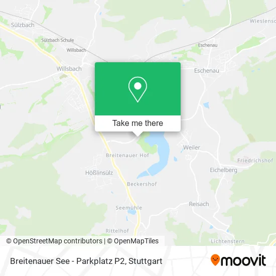 Карта Breitenauer See - Parkplatz P2