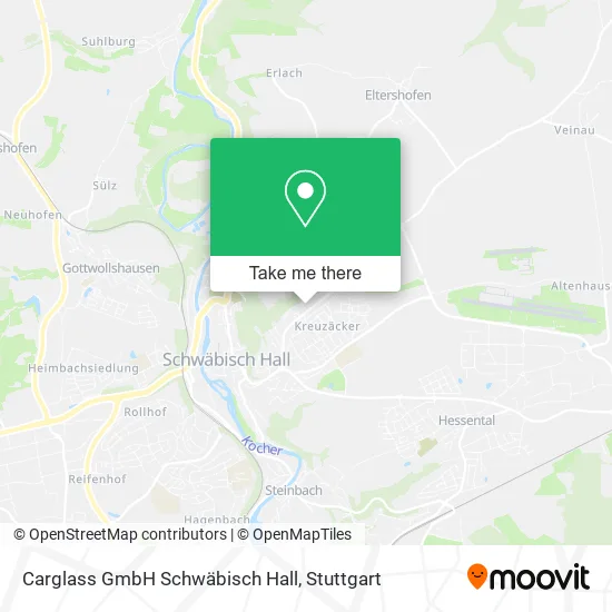 Карта Carglass GmbH Schwäbisch Hall