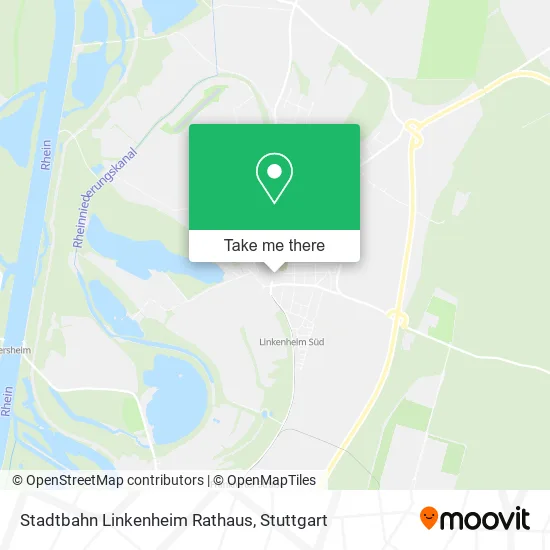 Карта Stadtbahn Linkenheim Rathaus