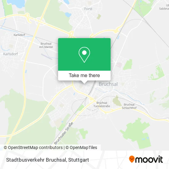 Карта Stadtbusverkehr Bruchsal