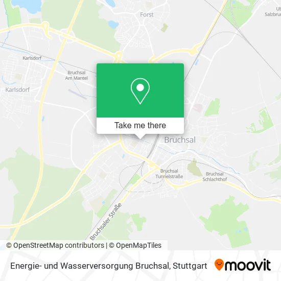 Карта Energie- und Wasserversorgung Bruchsal