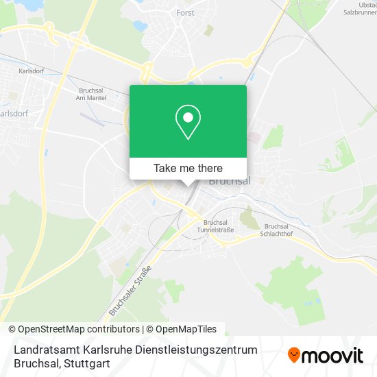 Landratsamt Karlsruhe Dienstleistungszentrum Bruchsal map