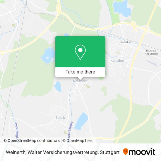 Карта Weinerth, Walter Versicherungsvertretung