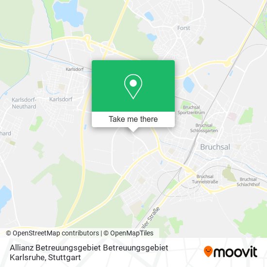 Allianz Betreuungsgebiet Betreuungsgebiet Karlsruhe map