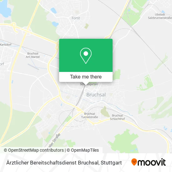 Карта Ärztlicher Bereitschaftsdienst Bruchsal