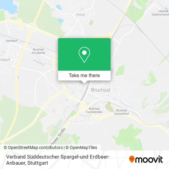 Карта Verband Süddeutscher Spargel-und Erdbeer-Anbauer