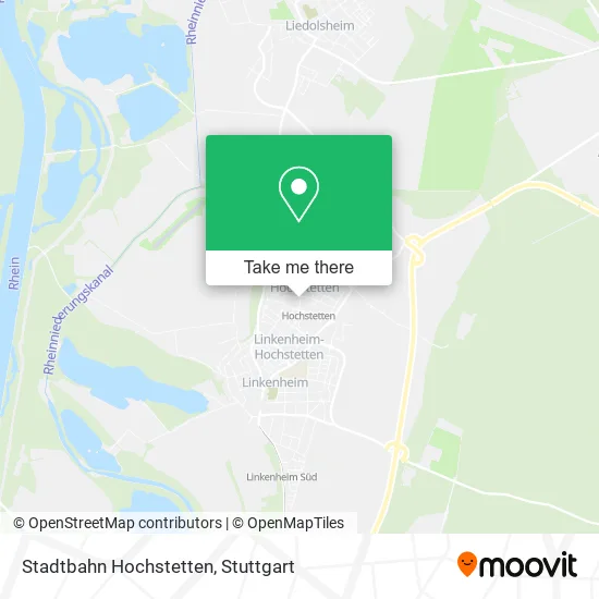 Карта Stadtbahn Hochstetten