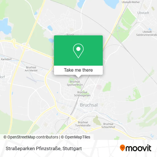 Карта Straßeparken Pfinzstraße