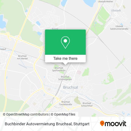 Buchbinder Autovermietung Bruchsal map